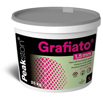 GRAFIATO 1,5 mm kapart hatású vékonyvakolat GRAFIATO 1,5 mm kapart hatású vékonyvakolat