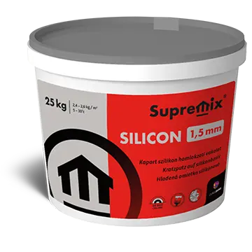 SUPREMIX SILICON 1,5 mm kapart hatású finomvakolat SUPREMIX SILICON 1,5 mm kapart hatású finomvakolat