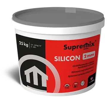 SUPREMIX SILICON 2 mm dörzsölt hatású finomvakolat