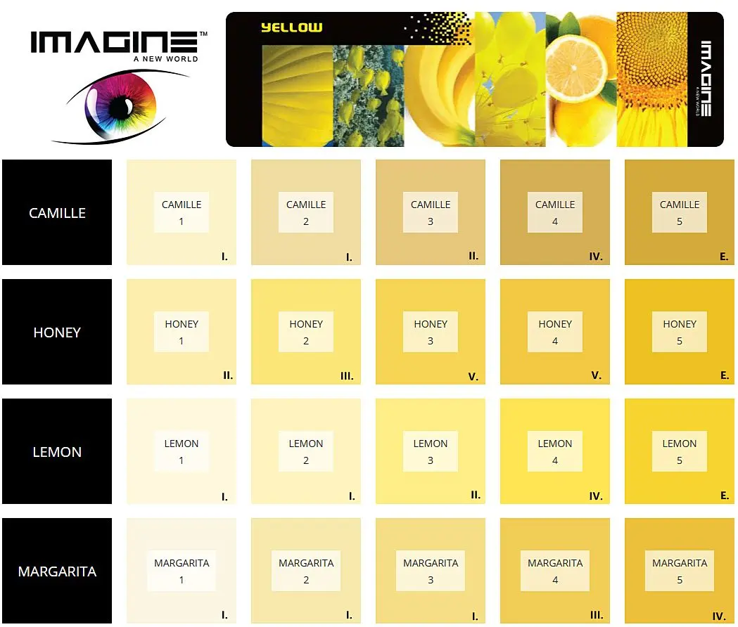 KingStone Imagine Yellow szinek