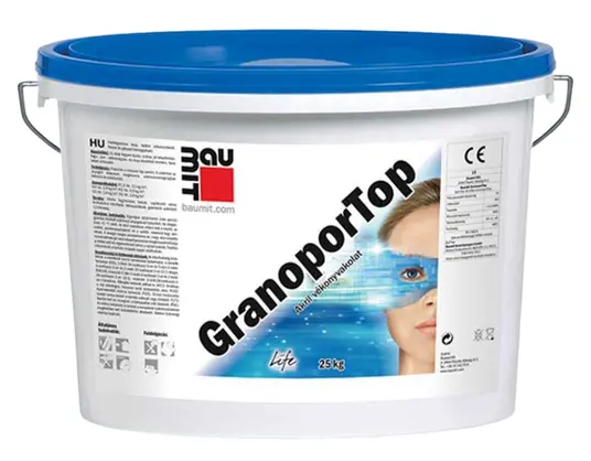 Baumit GranoporTop dörzsölt hatású díszvakolat